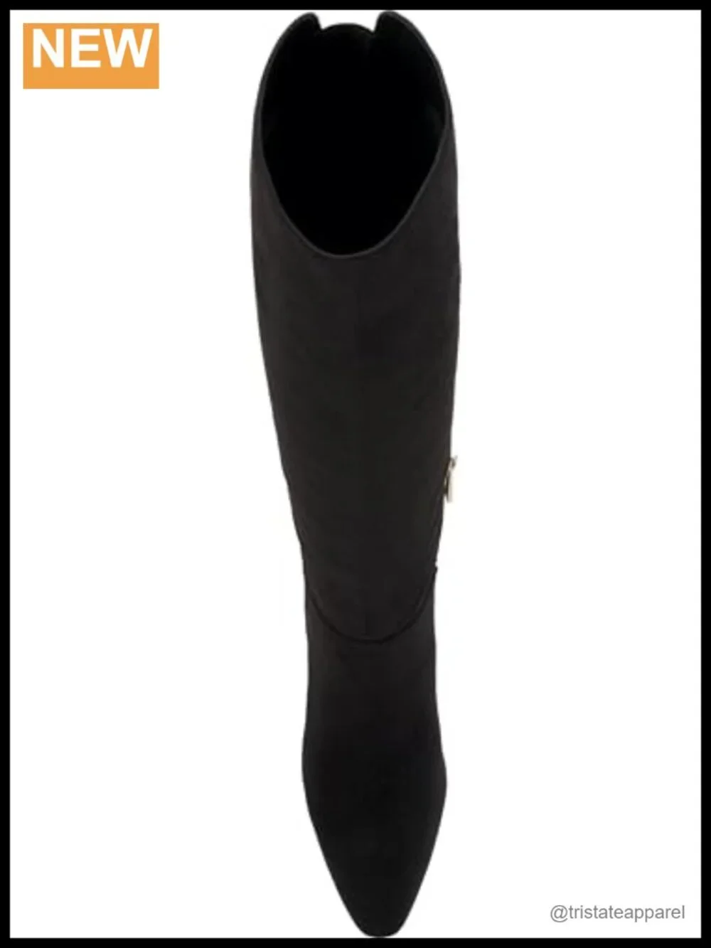 Faux Leather Pointed Toe Over-the-Knee Block Heel Boots